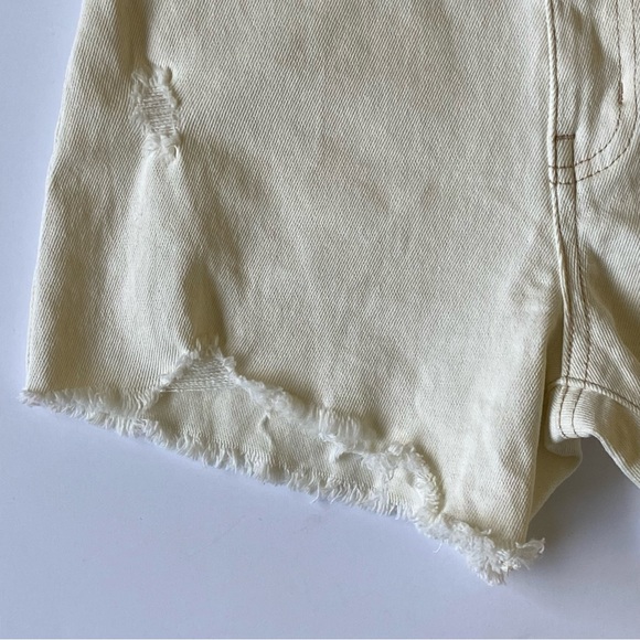 Shorts Size 1 25 Super High Rise New York Rewash Ivory White Juniors Cutoff EUC - Picture 5 of 16
